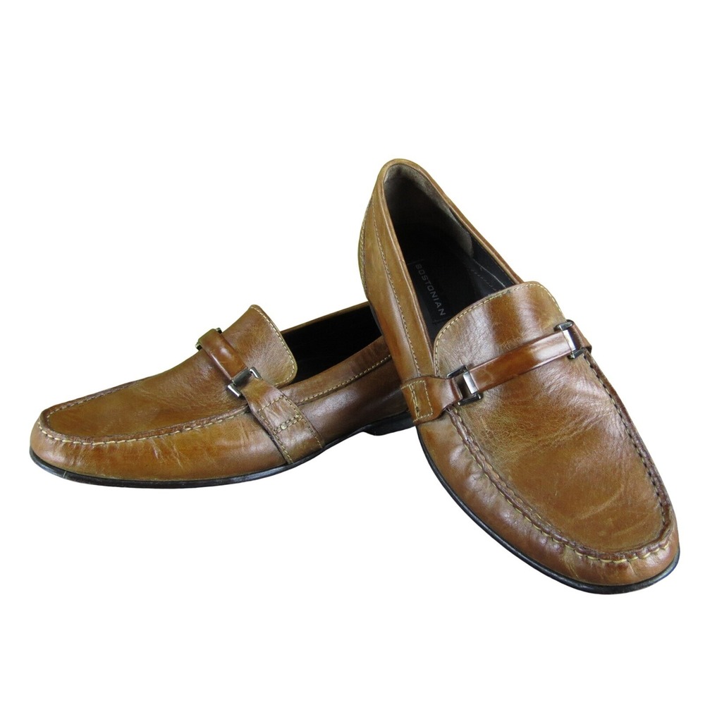 Bostonian Men's Loafer Brown Leather Size 9.5 Medium Gently Used 2025
